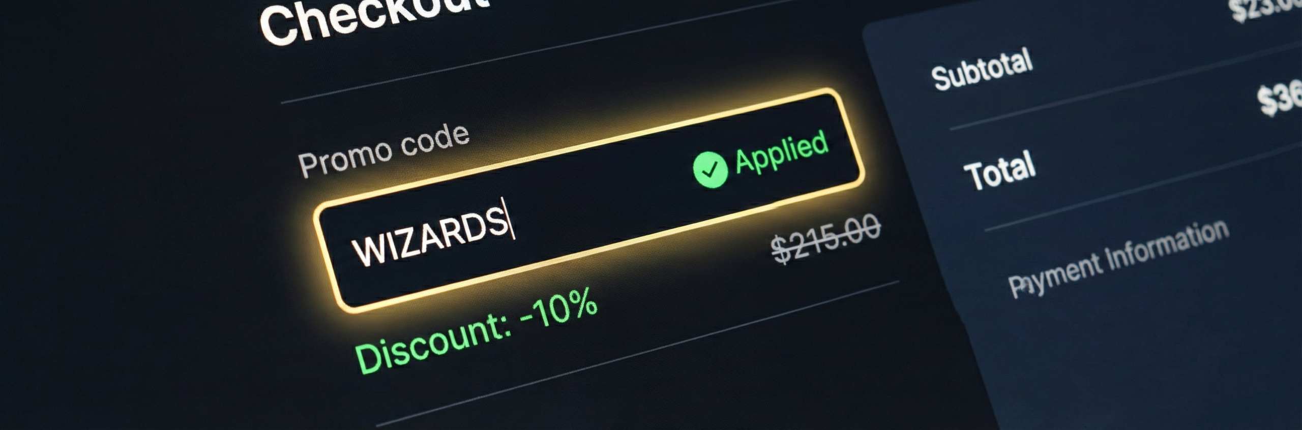 saisie wisewand promo code wizards checkout